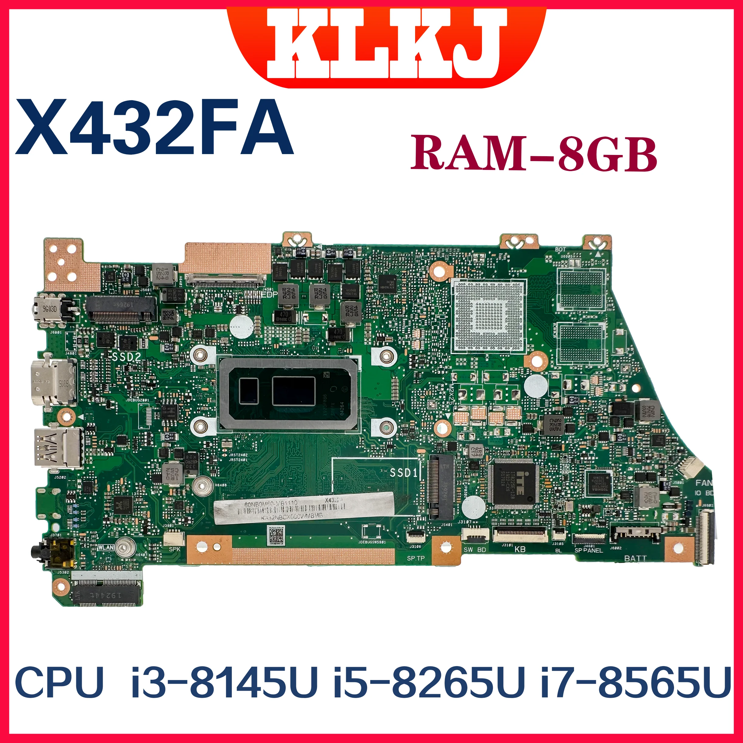 Dinzi X432FA Ʈ , ASUS VivoBook S432FA X432F  , CPU I5-8265U I7-8565U 8GB RAM UMA 100%  ׽Ʈ